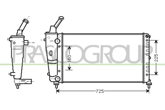 Kühler, Motorkühlung PRASCO LA001R013 Bild Kühler, Motorkühlung PRASCO LA001R013