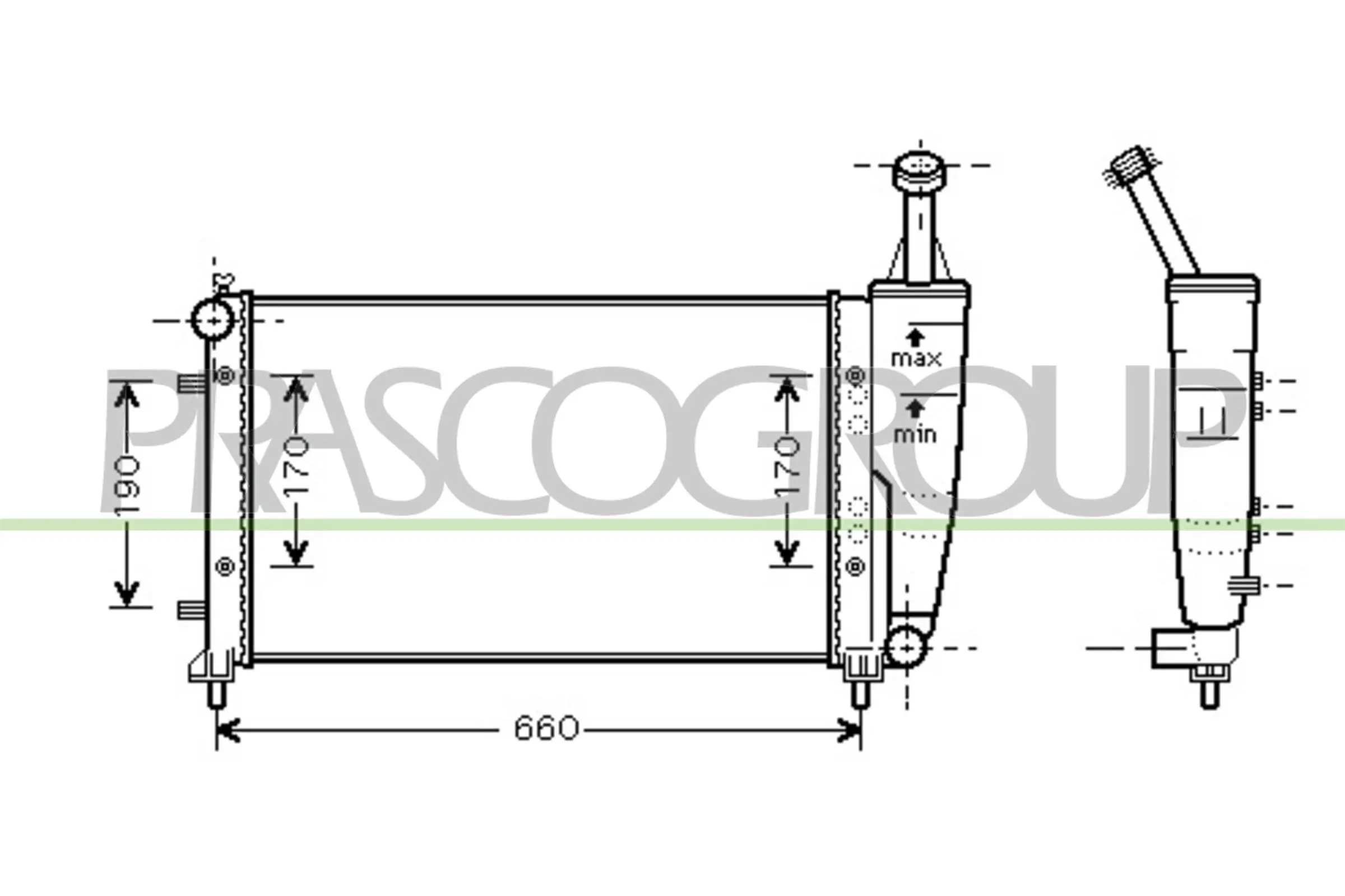 Kühler, Motorkühlung PRASCO LA002R003