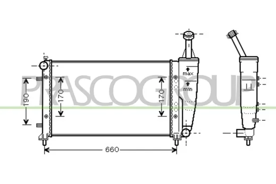 Kühler, Motorkühlung PRASCO LA002R003 Bild Kühler, Motorkühlung PRASCO LA002R003