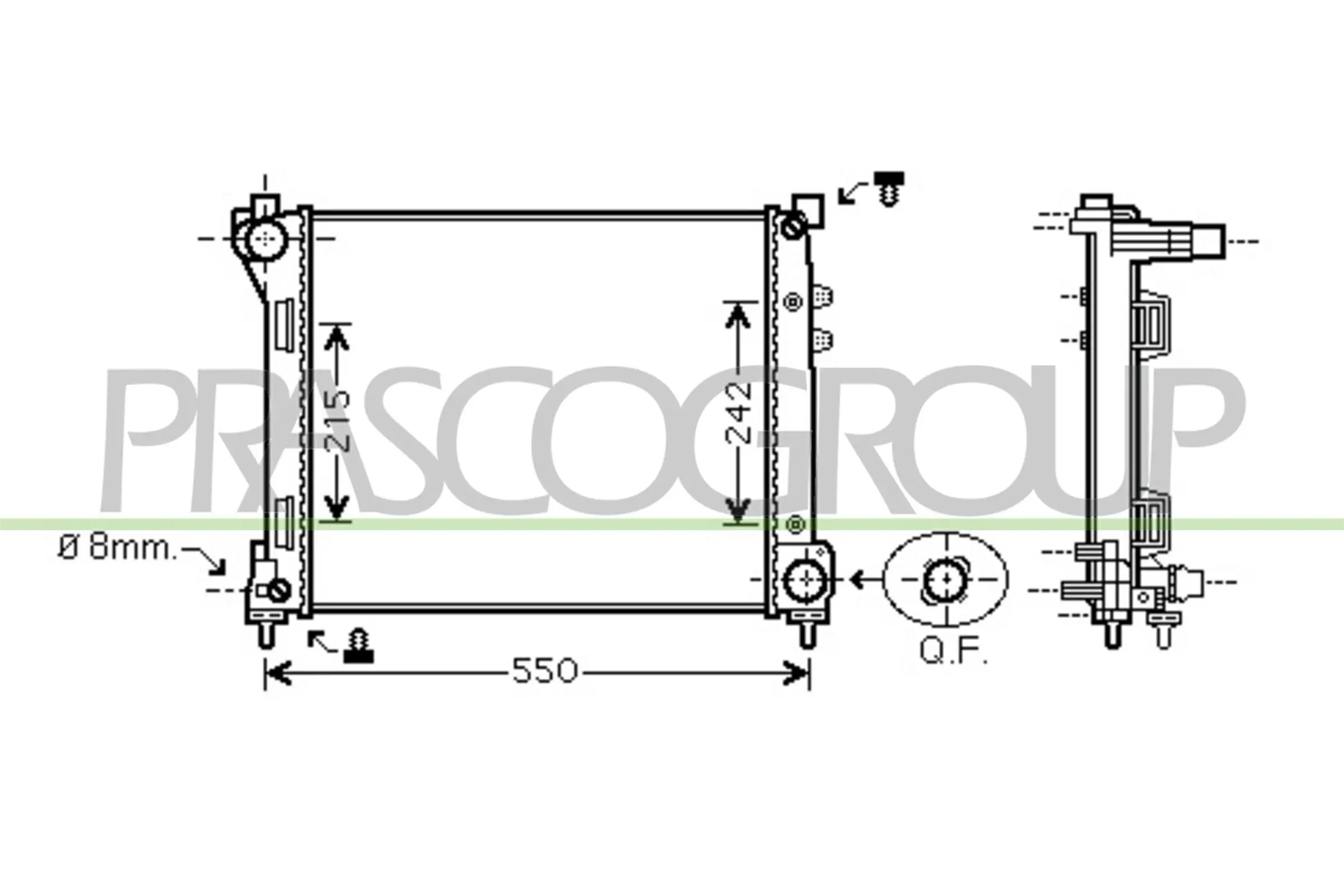 Kühler, Motorkühlung PRASCO LA004R001