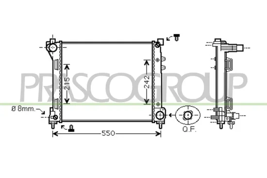 Kühler, Motorkühlung PRASCO LA004R001 Bild Kühler, Motorkühlung PRASCO LA004R001