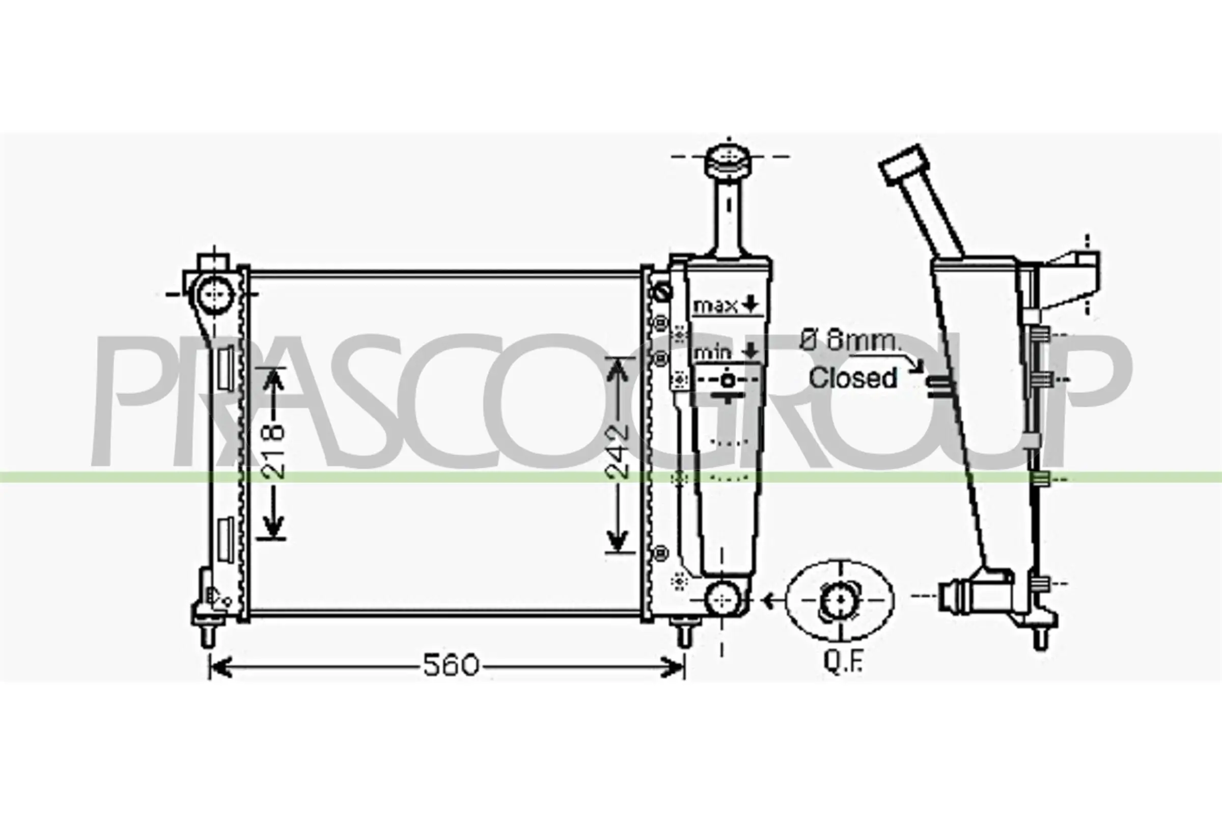 Kühler, Motorkühlung PRASCO LA004R002
