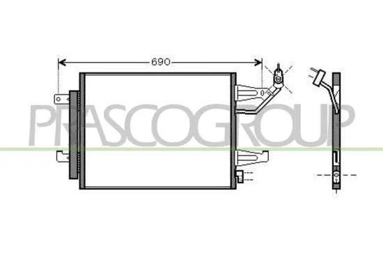 Kondensator, Klimaanlage PRASCO MB324C002 Bild Kondensator, Klimaanlage PRASCO MB324C002