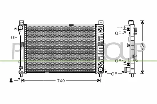 Kühler, Motorkühlung PRASCO ME026R001 Bild Kühler, Motorkühlung PRASCO ME026R001