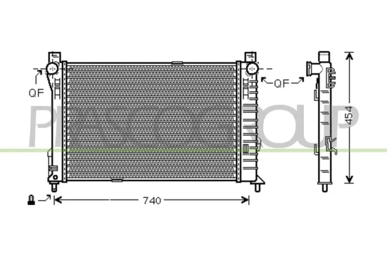 Kühler, Motorkühlung PRASCO ME027R003 Bild Kühler, Motorkühlung PRASCO ME027R003