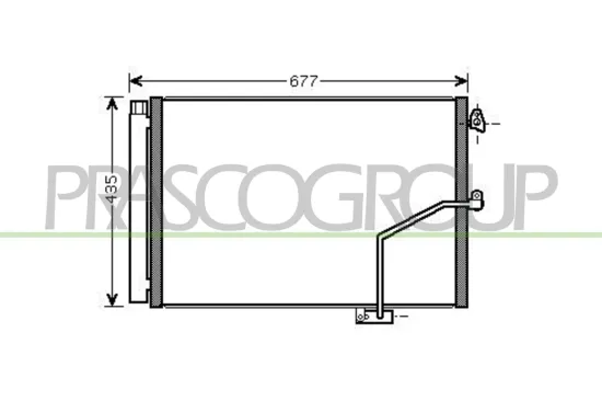Kondensator, Klimaanlage PRASCO ME029C001 Bild Kondensator, Klimaanlage PRASCO ME029C001