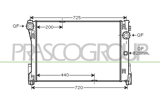 Kühler, Motorkühlung PRASCO ME029R002 Bild Kühler, Motorkühlung PRASCO ME029R002