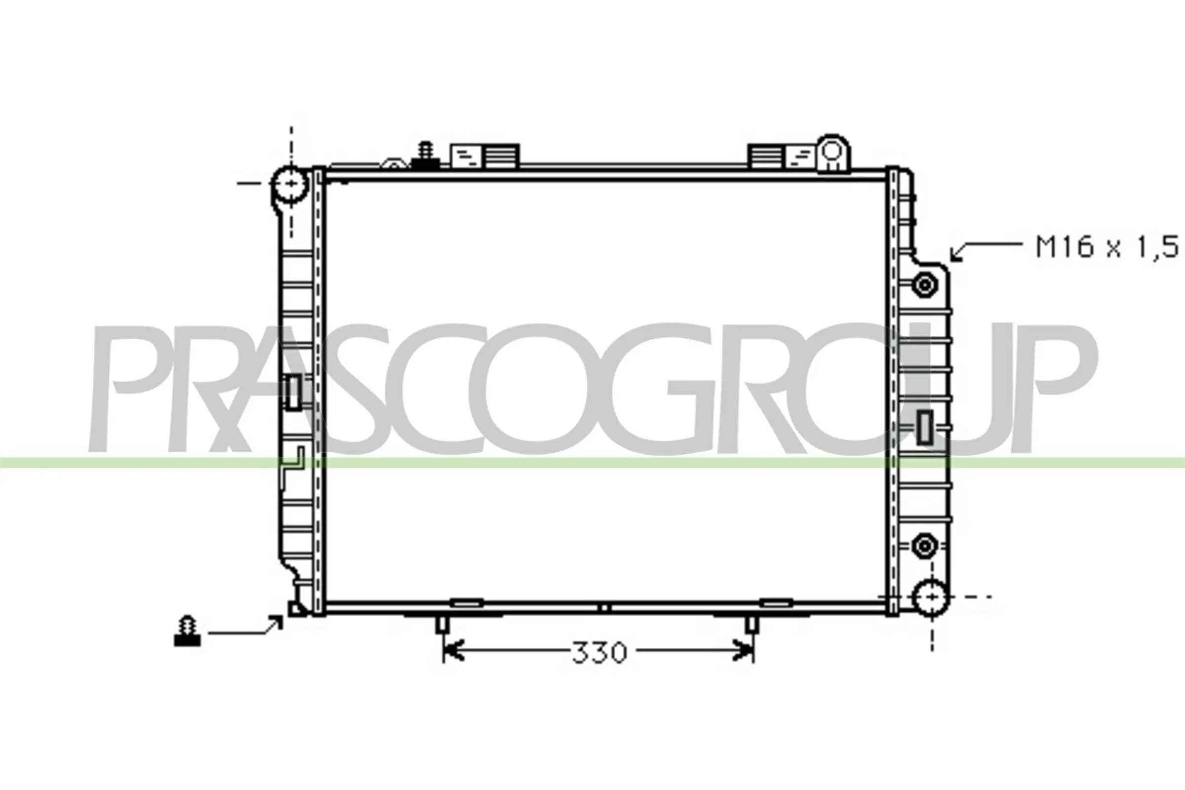 Kühler, Motorkühlung PRASCO ME035R021