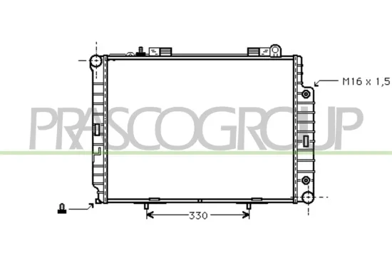 Kühler, Motorkühlung PRASCO ME035R021 Bild Kühler, Motorkühlung PRASCO ME035R021