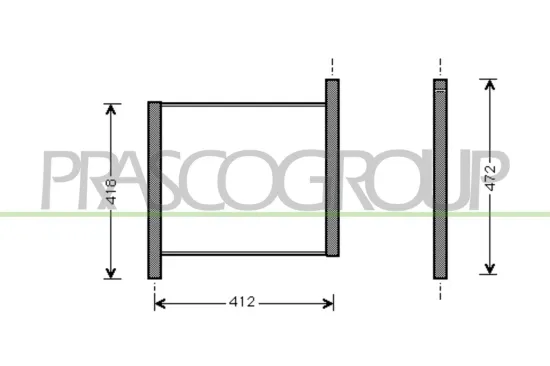 Kühler, Motorkühlung PRASCO ME302R001 Bild Kühler, Motorkühlung PRASCO ME302R001