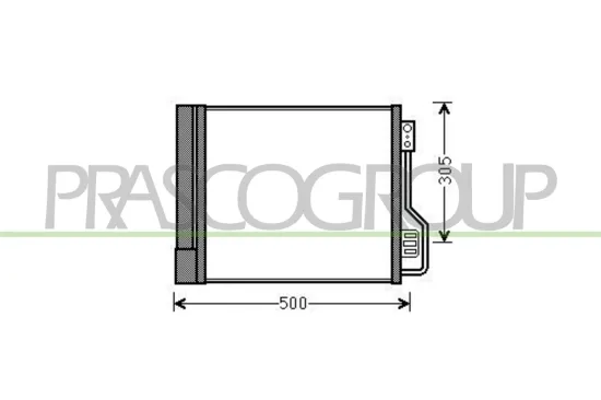 Kondensator, Klimaanlage PRASCO ME305C001 Bild Kondensator, Klimaanlage PRASCO ME305C001