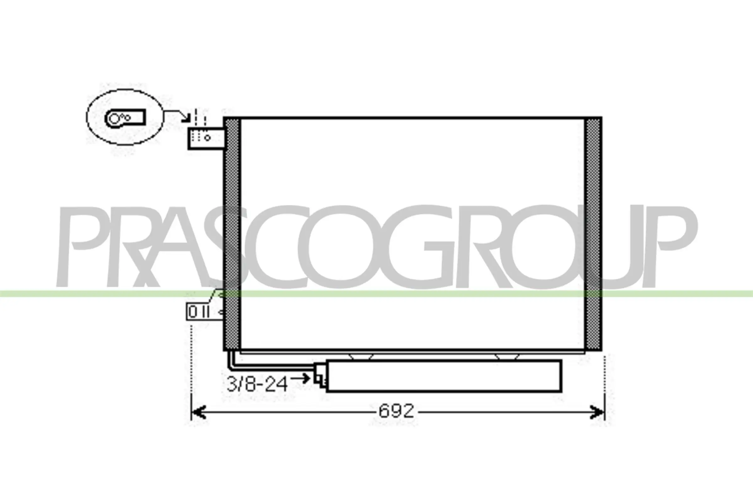 Kondensator, Klimaanlage PRASCO ME324C002