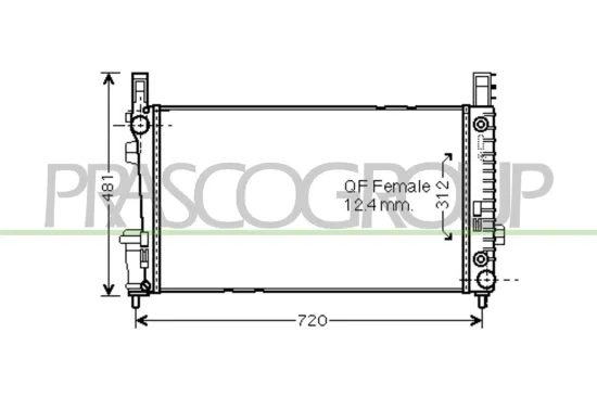 Kühler, Motorkühlung PRASCO ME324R002 Bild Kühler, Motorkühlung PRASCO ME324R002