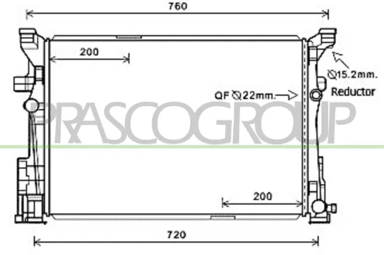 Kühler, Motorkühlung PRASCO ME328R001 Bild Kühler, Motorkühlung PRASCO ME328R001