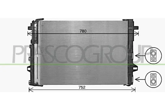 Kondensator, Klimaanlage PRASCO ME424C001 Bild Kondensator, Klimaanlage PRASCO ME424C001