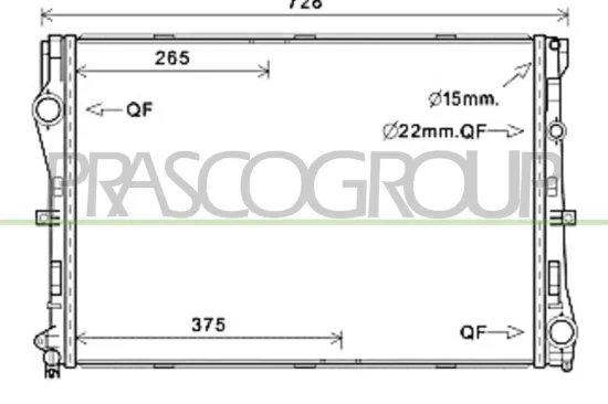 Kühler, Motorkühlung PRASCO ME442R001 Bild Kühler, Motorkühlung PRASCO ME442R001