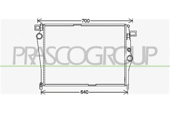 Kühler, Motorkühlung PRASCO ME442R003 Bild Kühler, Motorkühlung PRASCO ME442R003