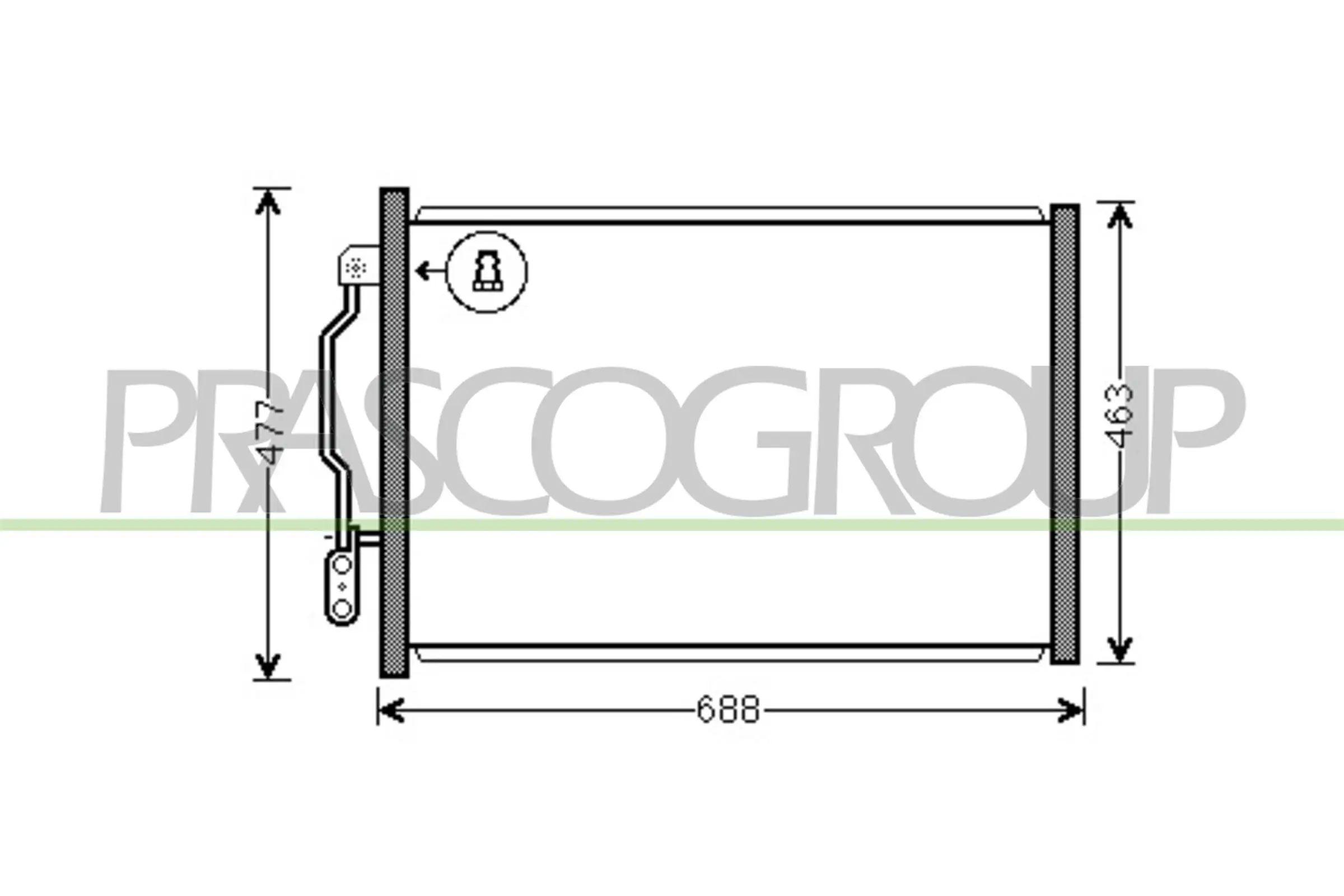 Kondensator, Klimaanlage PRASCO ME526C003