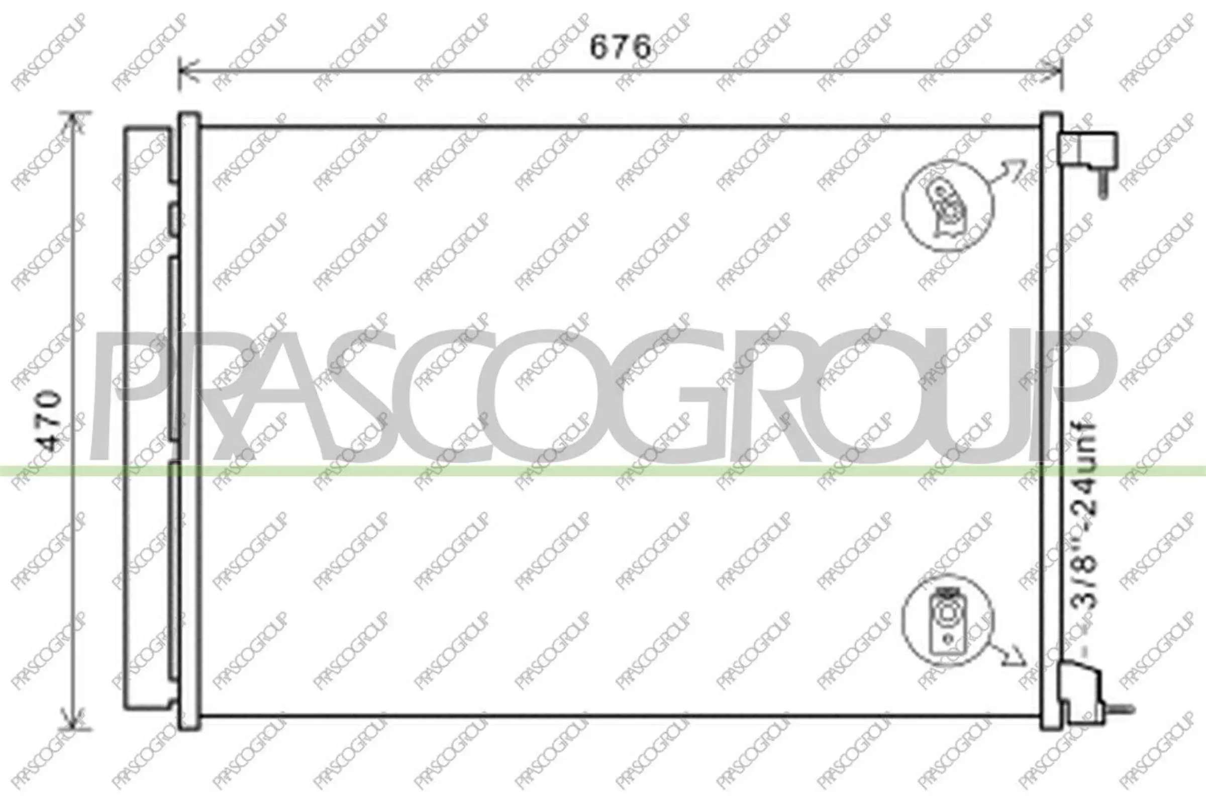 Kondensator, Klimaanlage PRASCO ME530C002