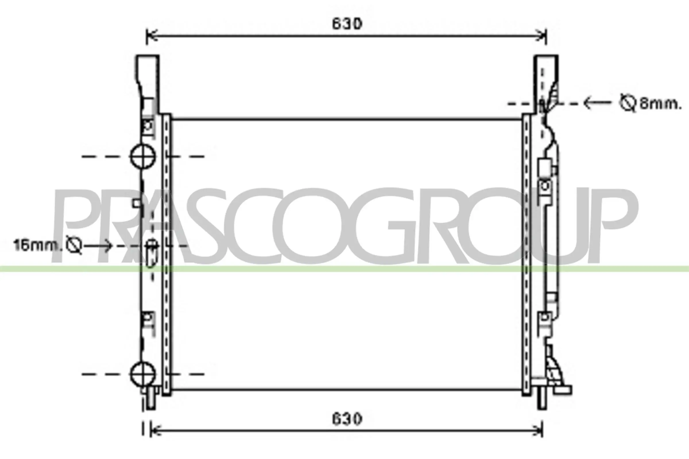 Kühler, Motorkühlung PRASCO ME750R001