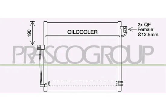 Kondensator, Klimaanlage PRASCO ME828C002 Bild Kondensator, Klimaanlage PRASCO ME828C002