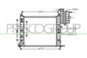 Kühler, Motorkühlung PRASCO ME907R004