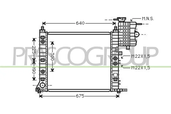 Kühler, Motorkühlung PRASCO ME907R004 Bild Kühler, Motorkühlung PRASCO ME907R004