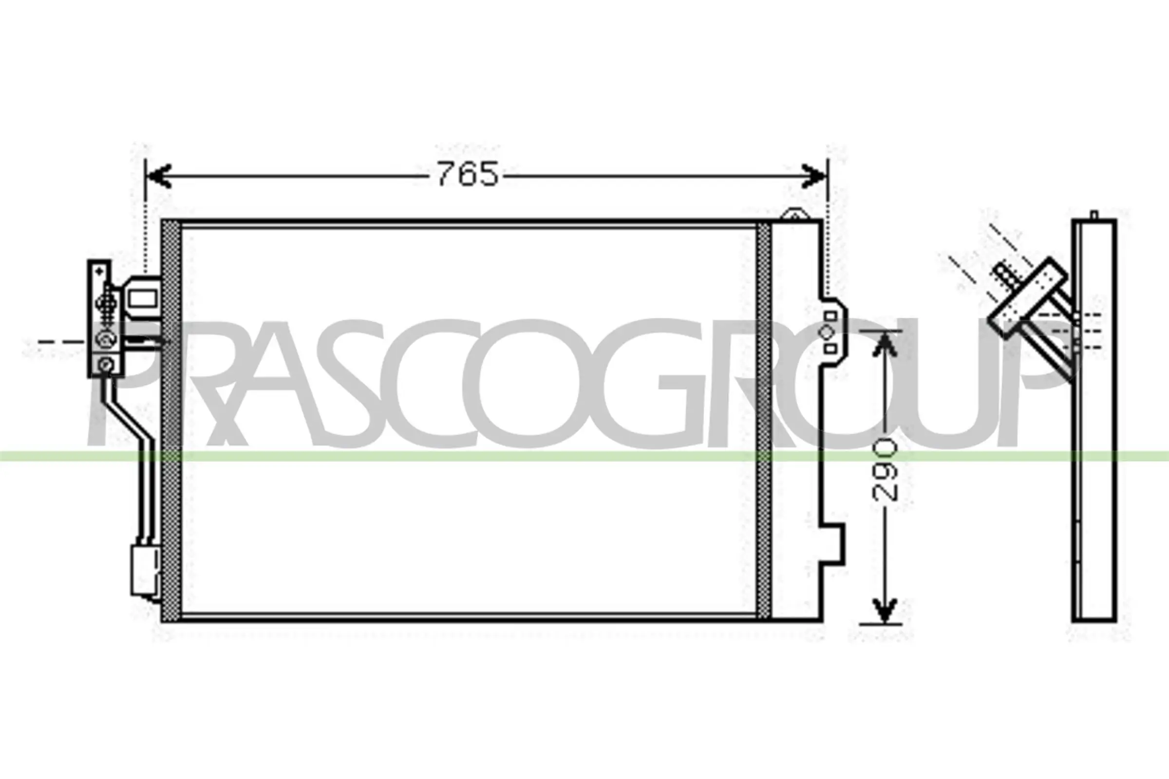 Kondensator, Klimaanlage PRASCO ME909C001