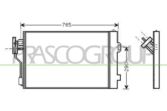 Kondensator, Klimaanlage PRASCO ME909C001 Bild Kondensator, Klimaanlage PRASCO ME909C001