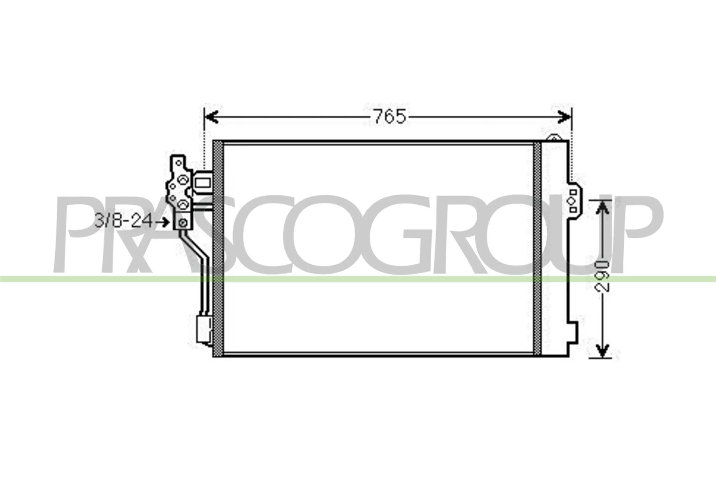 Kondensator, Klimaanlage PRASCO ME909C002