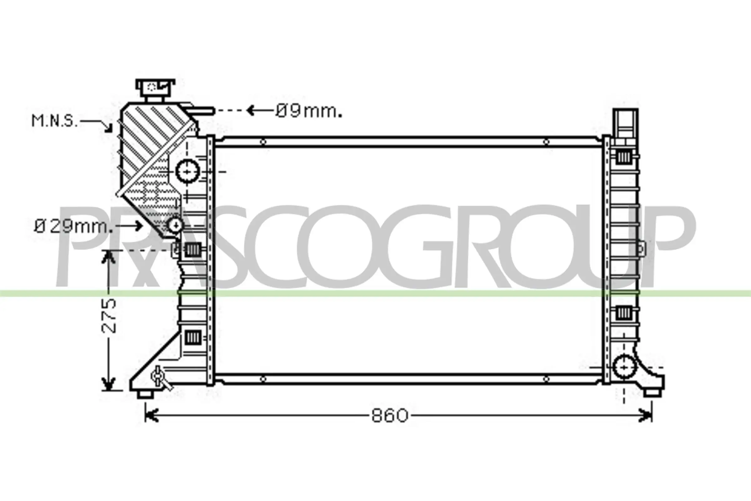 Kühler, Motorkühlung PRASCO ME915R004