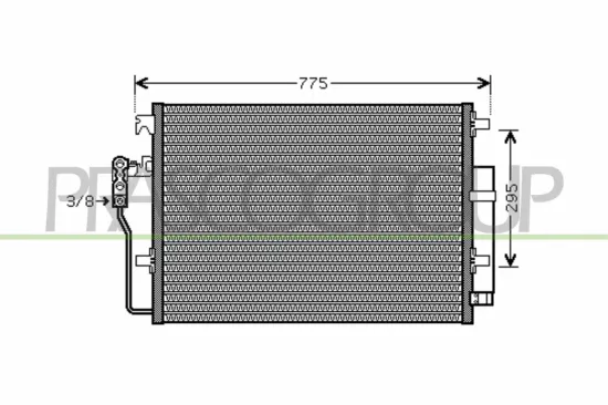 Kondensator, Klimaanlage PRASCO ME919C001 Bild Kondensator, Klimaanlage PRASCO ME919C001