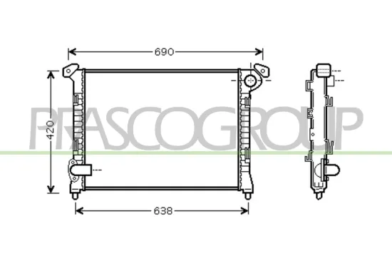 Kühler, Motorkühlung PRASCO MN304R002 Bild Kühler, Motorkühlung PRASCO MN304R002