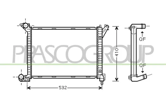 Kühler, Motorkühlung PRASCO MN306R001 Bild Kühler, Motorkühlung PRASCO MN306R001