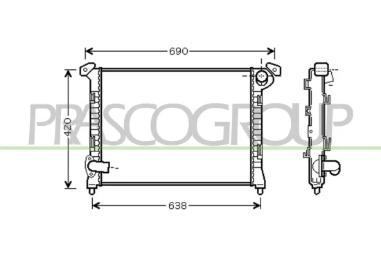 Kühler, Motorkühlung PRASCO MN306R005 Bild Kühler, Motorkühlung PRASCO MN306R005