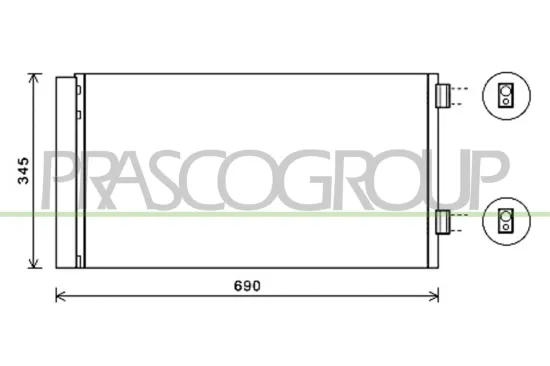 Kondensator, Klimaanlage PRASCO MN308C003 Bild Kondensator, Klimaanlage PRASCO MN308C003