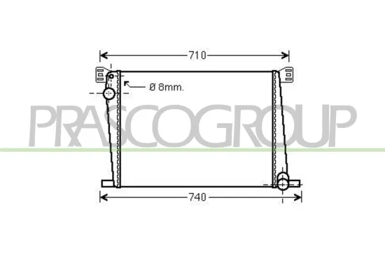 Kühler, Motorkühlung PRASCO MN308R003 Bild Kühler, Motorkühlung PRASCO MN308R003