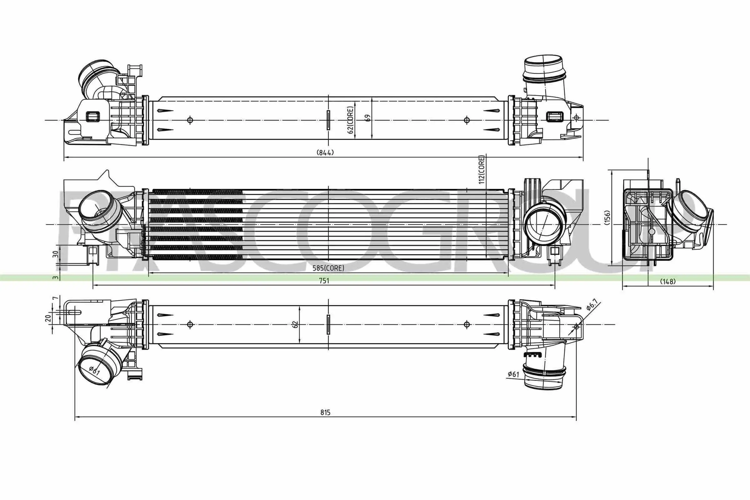 Ladeluftkühler PRASCO MN312N001