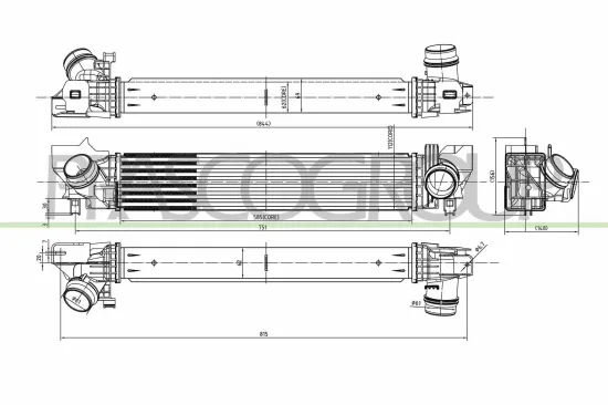 Ladeluftkühler PRASCO MN312N001 Bild Ladeluftkühler PRASCO MN312N001