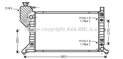 Kühler, Motorkühlung PRASCO MSA2343 Bild Kühler, Motorkühlung PRASCO MSA2343