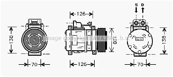 Kompressor, Klimaanlage PRASCO MSK057