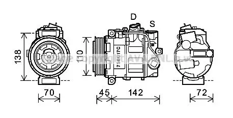 Kompressor, Klimaanlage PRASCO MSK615