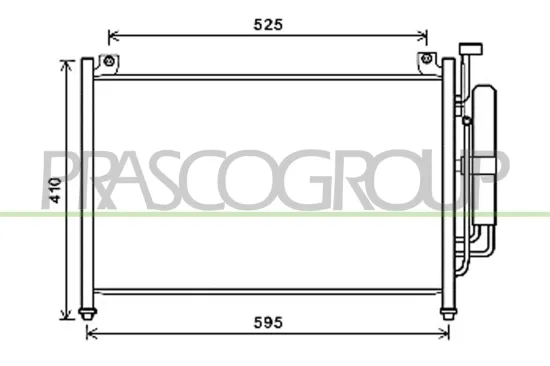Kondensator, Klimaanlage PRASCO MZ309C001 Bild Kondensator, Klimaanlage PRASCO MZ309C001