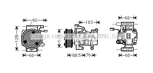 Kompressor, Klimaanlage PRASCO MZK251 Bild Kompressor, Klimaanlage PRASCO MZK251