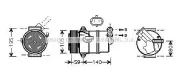 Kompressor, Klimaanlage PRASCO OLK446