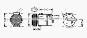 Kompressor, Klimaanlage PRASCO OLK463