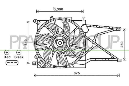 Lüfter, Motorkühlung 12 V PRASCO OP017F007 Bild Lüfter, Motorkühlung 12 V PRASCO OP017F007