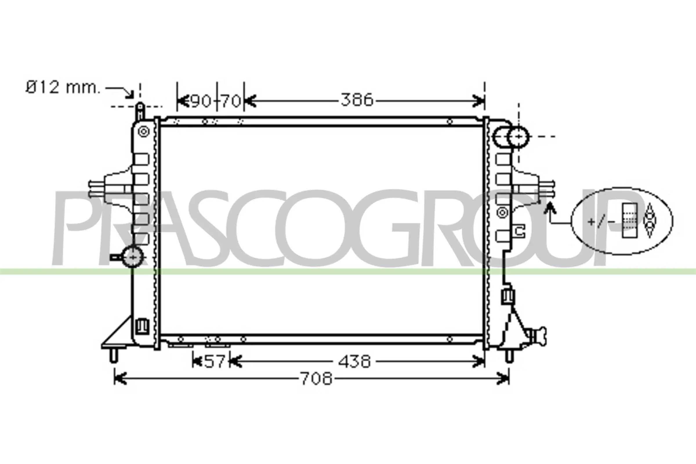Kühler, Motorkühlung PRASCO OP017R001