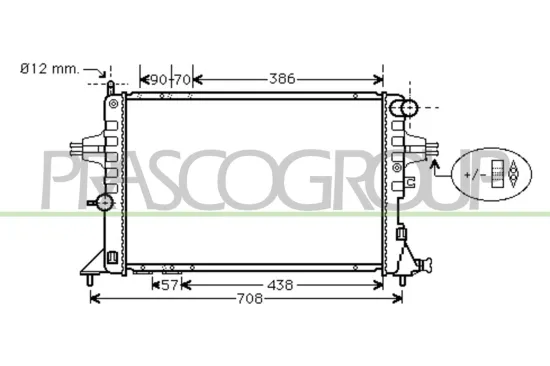 Kühler, Motorkühlung PRASCO OP017R001 Bild Kühler, Motorkühlung PRASCO OP017R001