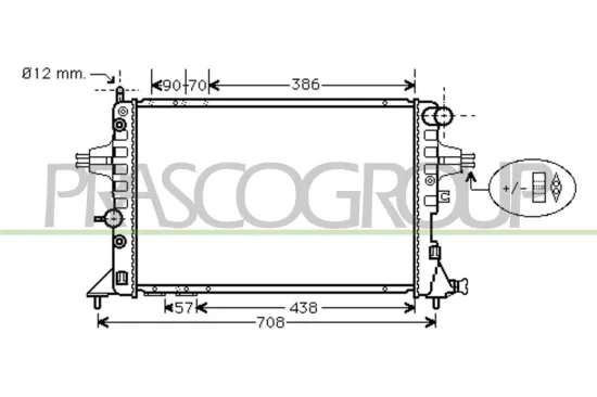 Kühler, Motorkühlung PRASCO OP017R002 Bild Kühler, Motorkühlung PRASCO OP017R002